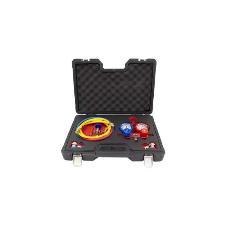 Manómetro para Ar Condicionado KROFTOOLS com Mangueiras 1500mm Manómetro para Ar Condicionado KROFTOOLS com Mangueiras 1500mm
